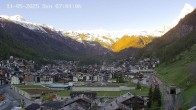 Archiv Foto Webcam Zermatt: Blick auf das Dorf 06:00