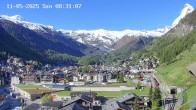 Archiv Foto Webcam Zermatt: Blick auf das Dorf 07:00