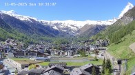 Archiv Foto Webcam Zermatt: Blick auf das Dorf 09:00
