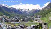 Archiv Foto Webcam Zermatt: Blick auf das Dorf 11:00