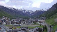 Archiv Foto Webcam Zermatt: Blick auf das Dorf 19:00