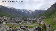 Archiv Foto Webcam Zermatt: Blick auf das Dorf 05:00
