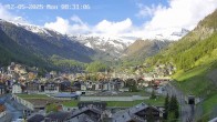 Archiv Foto Webcam Zermatt: Blick auf das Dorf 07:00