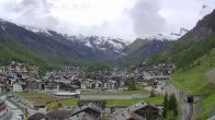 Archiv Foto Webcam Zermatt: Blick auf das Dorf 15:00
