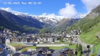 Archiv Foto Webcam Zermatt: Blick auf das Dorf 07:00