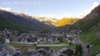 Archiv Foto Webcam Zermatt: Blick auf das Dorf 06:00