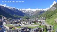 Archiv Foto Webcam Zermatt: Blick auf das Dorf 07:00