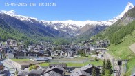 Archiv Foto Webcam Zermatt: Blick auf das Dorf 09:00