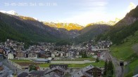 Archiv Foto Webcam Zermatt: Blick auf das Dorf 05:00