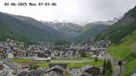 Archiv Foto Webcam Zermatt: Blick auf das Dorf 06:00