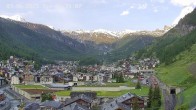 Archiv Foto Webcam Zermatt: Blick auf das Dorf 05:00