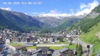 Archiv Foto Webcam Zermatt: Blick auf das Dorf 07:00