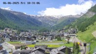 Archiv Foto Webcam Zermatt: Blick auf das Dorf 09:00