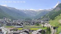 Archiv Foto Webcam Zermatt: Blick auf das Dorf 11:00