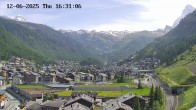 Archiv Foto Webcam Zermatt: Blick auf das Dorf 15:00