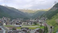 Archiv Foto Webcam Zermatt: Blick auf das Dorf 05:00