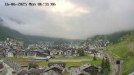 Archiv Foto Webcam Zermatt: Blick auf das Dorf 05:00