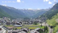 Archiv Foto Webcam Zermatt: Blick auf das Dorf 08:00