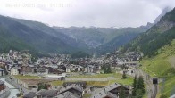 Archiv Foto Webcam Zermatt: Blick auf das Dorf 13:00