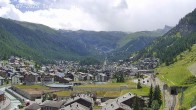 Archiv Foto Webcam Zermatt: Blick auf das Dorf 13:00
