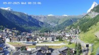 Archiv Foto Webcam Zermatt: Blick auf das Dorf 07:00