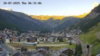 Archiv Foto Webcam Zermatt: Blick auf das Dorf 05:00