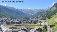 Archiv Foto Webcam Zermatt: Blick auf das Dorf 11:00