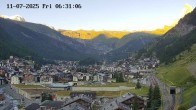 Archiv Foto Webcam Zermatt: Blick auf das Dorf 05:00