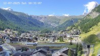 Archiv Foto Webcam Zermatt: Blick auf das Dorf 09:00