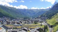 Archiv Foto Webcam Zermatt: Blick auf das Dorf 15:00