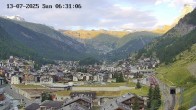 Archiv Foto Webcam Zermatt: Blick auf das Dorf 05:00