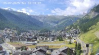 Archiv Foto Webcam Zermatt: Blick auf das Dorf 09:00