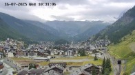 Archiv Foto Webcam Zermatt: Blick auf das Dorf 09:00