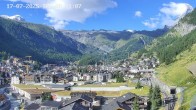 Archiv Foto Webcam Zermatt: Blick auf das Dorf 07:00