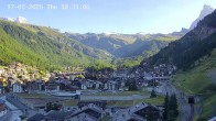 Archiv Foto Webcam Zermatt: Blick auf das Dorf 17:00