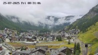 Archiv Foto Webcam Zermatt: Blick auf das Dorf 07:00