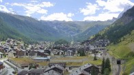 Archiv Foto Webcam Zermatt: Blick auf das Dorf 13:00