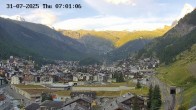 Archiv Foto Webcam Zermatt: Blick auf das Dorf 07:00