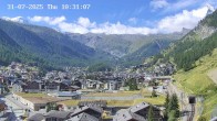 Archiv Foto Webcam Zermatt: Blick auf das Dorf 09:00