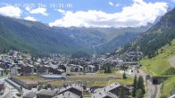 Archiv Foto Webcam Zermatt: Blick auf das Dorf 13:00
