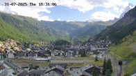 Archiv Foto Webcam Zermatt: Blick auf das Dorf 17:00