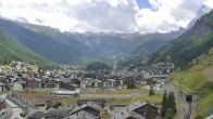 Archiv Foto Webcam Zermatt: Blick auf das Dorf 13:00