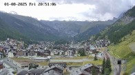 Archiv Foto Webcam Zermatt: Blick auf das Dorf 21:00