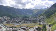 Archiv Foto Webcam Zermatt: Blick auf das Dorf 13:00