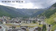 Archiv Foto Webcam Zermatt: Blick auf das Dorf 17:00