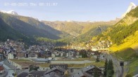Archiv Foto Webcam Zermatt: Blick auf das Dorf 07:00