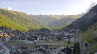Archiv Foto Webcam Zermatt: Blick auf das Dorf 17:00