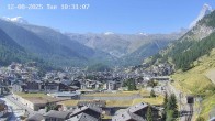 Archiv Foto Webcam Zermatt: Blick auf das Dorf 09:00