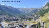 Archiv Foto Webcam Zermatt: Blick auf das Dorf 09:00