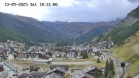 Archiv Foto Webcam Zermatt: Blick auf das Dorf 17:00